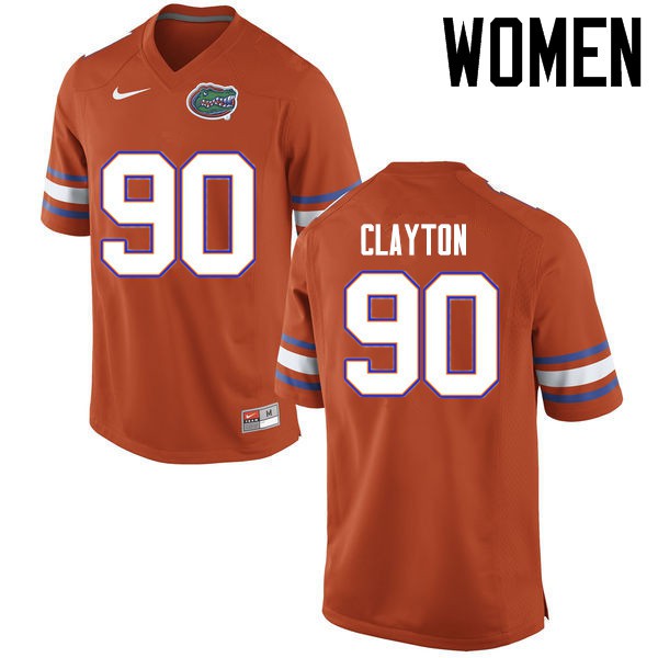 Florida Gators Women #90 Antonneous Clayton College Football Jersey Orange